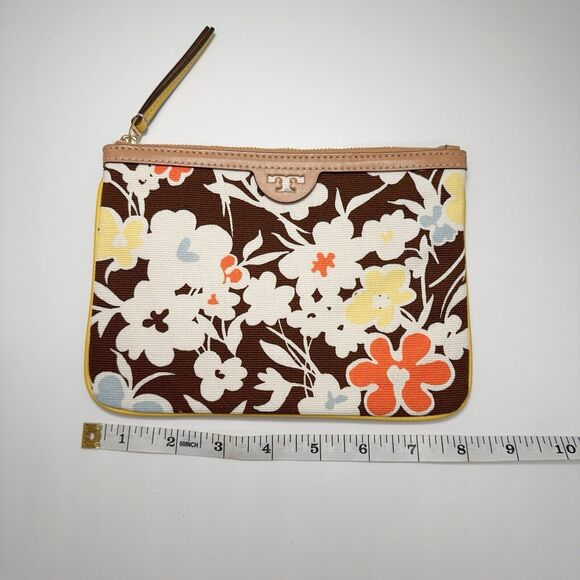 Tory Burch 81124 Floral Reverie Print Canvas Pouch  Clutch Wallet Zip Tassel $98 - Picture 8 of 10